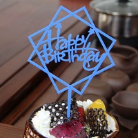 Blue Acrylic Cake Topper