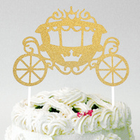 Gold carriage Cake Topper