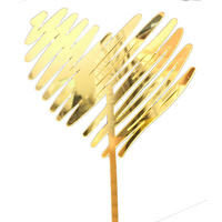 Gold Heart Topper 16cm