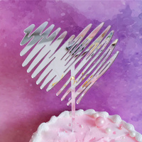 Silver Heart Topper 16cm