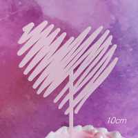 Pink Heart Topper 16cm