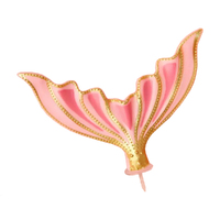 Pink & Gold Mermaid Tail Cake Topper 