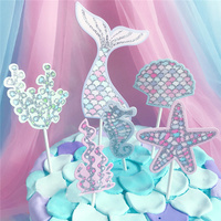 Mermaid Tail Cake Topper 6 Piece Set