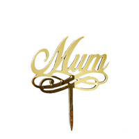 Mum Gold Mirror Topper 15cm