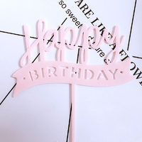 Pink Acrylic Birthday Topper