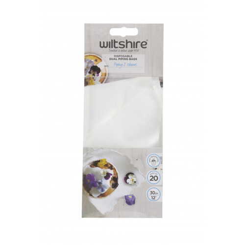 Wiltshire 12in Dual Plastic Piping Bags 20Pk