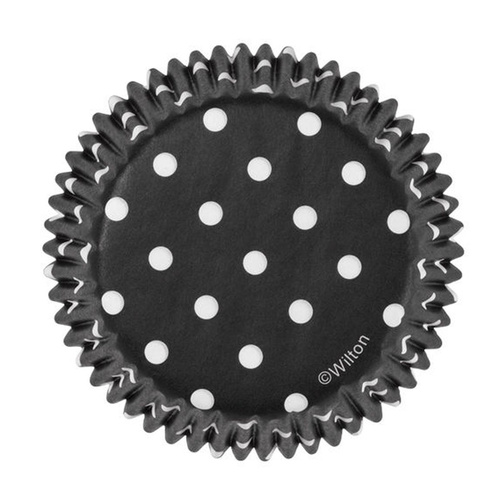 Wilton Black Dots Baking Cups - 75Pk