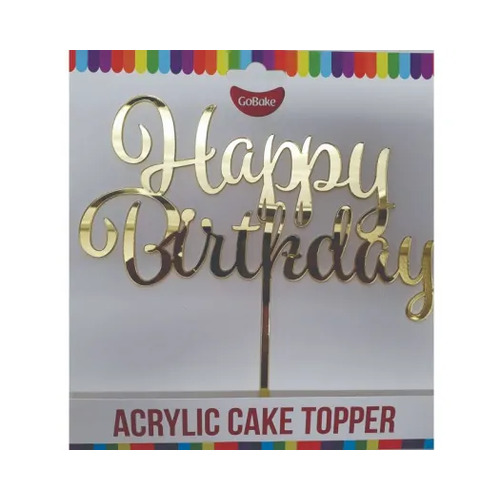 thumbnail image 2 of Gold Acrylic Number 1 Cake Topper – 11cm Tall – Happy Birthday Anniversary 2 of 6