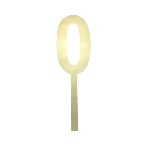 Number 0 Large Cake Topper Gold