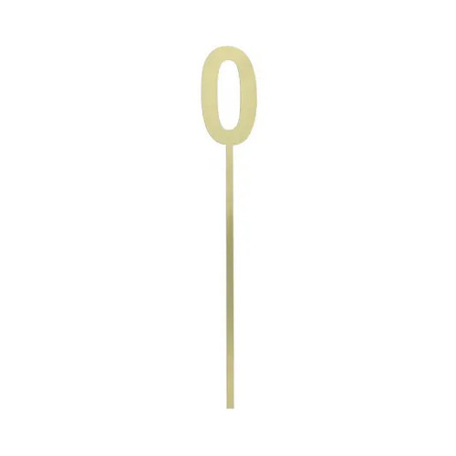 Number 0 Small Cake Topper Gold