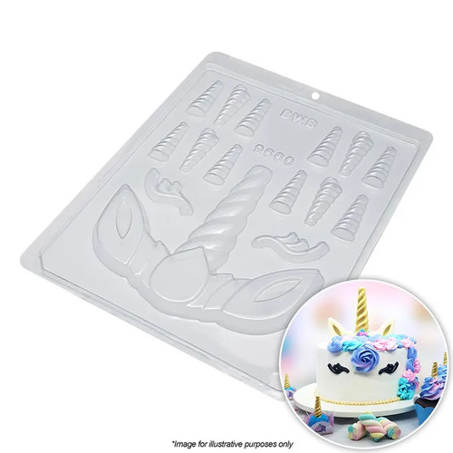BWB Large Unicorn Horn Set Chocolate Mould 1 Piece