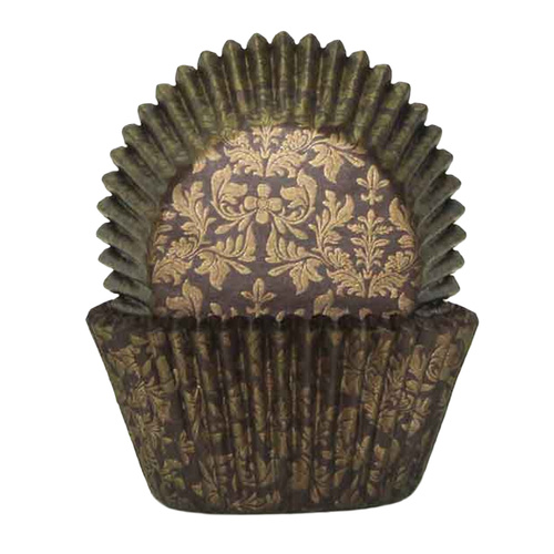 Chocolate/Gold High Tea 408 Baking Cups - 100 Pack
