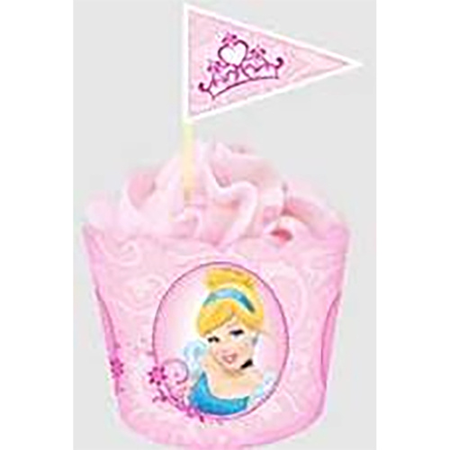 PRINCESS FLAT BAKING CUPS & PICKS 18 PACK