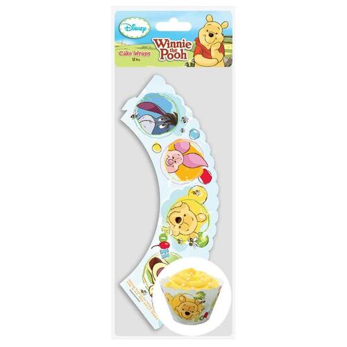 Winnie The Pooh Cupcake Wraps - 12 Pack