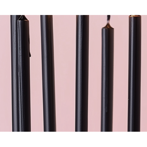 Tall Black Candles 12cm