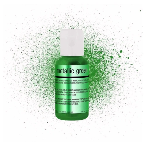 Chefmaster Airbrush Liquid Metallic Green .67oz Bottle