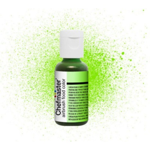 Chefmaster Airbrush Liquid Neon Green .64oz Bottle