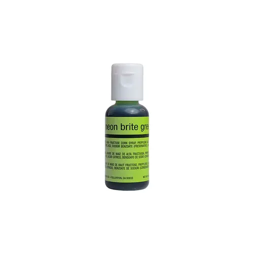 Chefmaster Airbrush Liquid Neon Brite Green .64oz Bottle