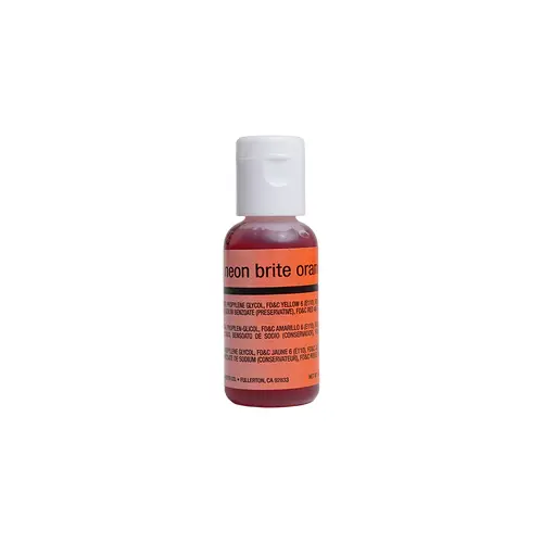 Chefmaster Airbrush Liquid Neon Brite Orange .64oz Bottle