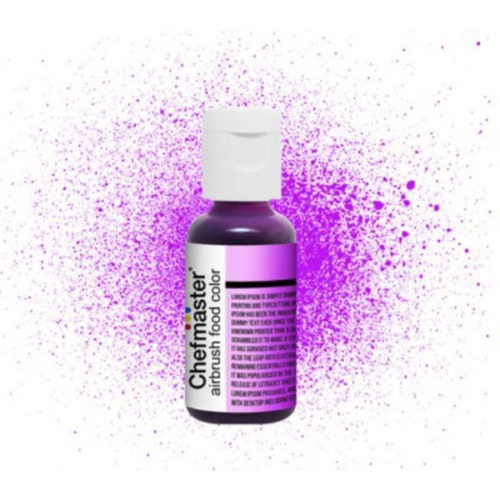Chefmaster Airbrush Liquid Neon Purple .64oz Bottle
