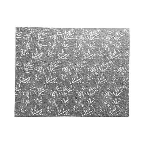 Gobake Cake Card Oblong 3mm Silver - 16 X 11 Inch