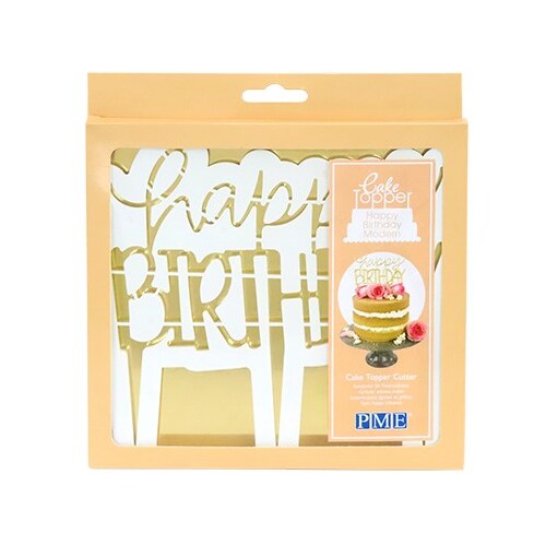 PME Cake Topper Cutter Happy Birthday Modern 