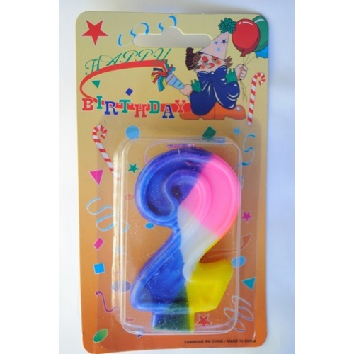 Candle Rainbow Numeral 2