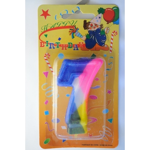 Candle Rainbow Numeral 7
