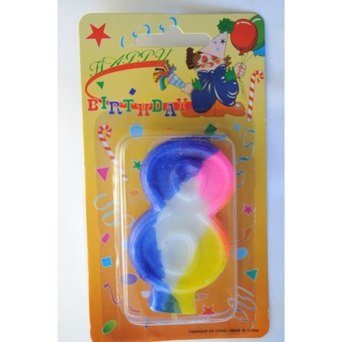 Candle Rainbow Numeral 8