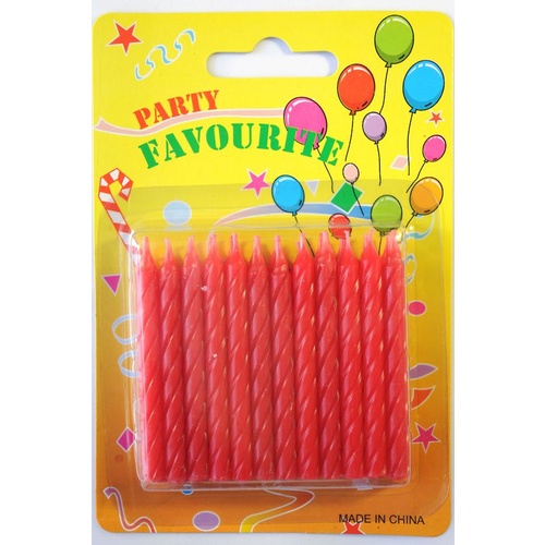 Candle Twist Red - 24 Pack