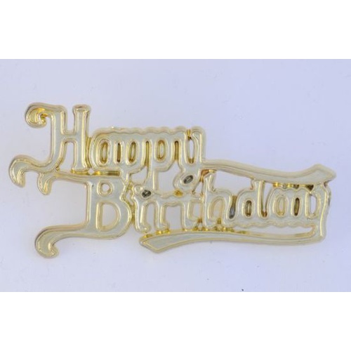 Happy Birthday Gold 6.5cm