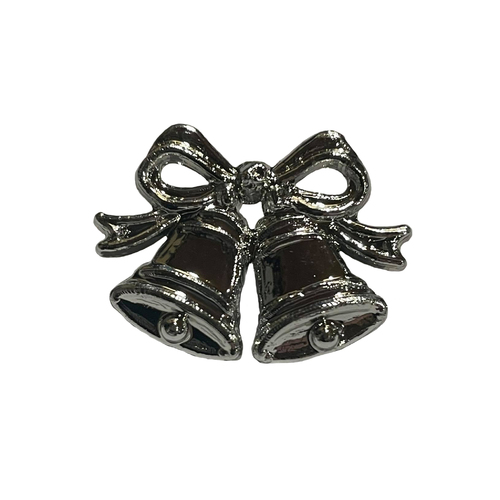 SILVER BOW & BELLS 2CM 