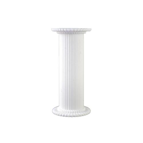 Round Fine Fluted White Pillar 75mm