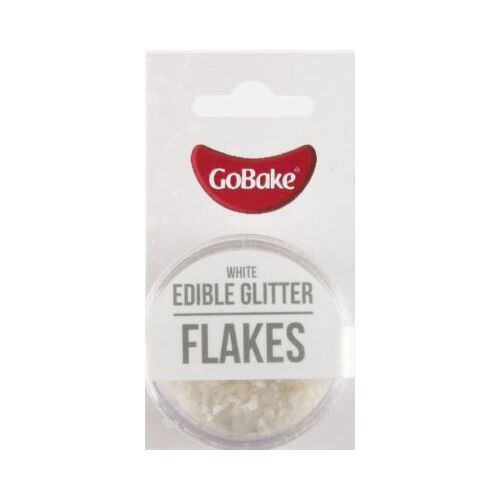 Go Bake Edible Glitter Flakes White - 2g