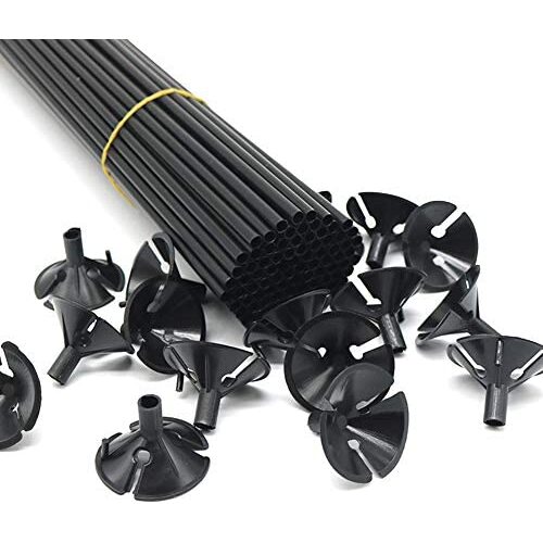 Black Balloon Sticks 43cm 20pc