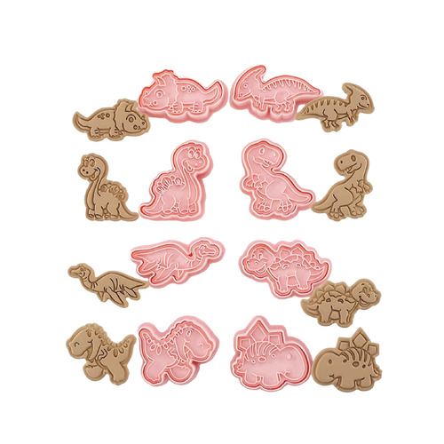 Set 2 Dinosaur Cookie/Plunger Cutter 8 Piece Set