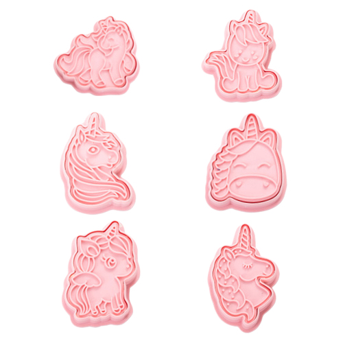 Unicorn Cookie/Plunger Cutter 6 Piece Set