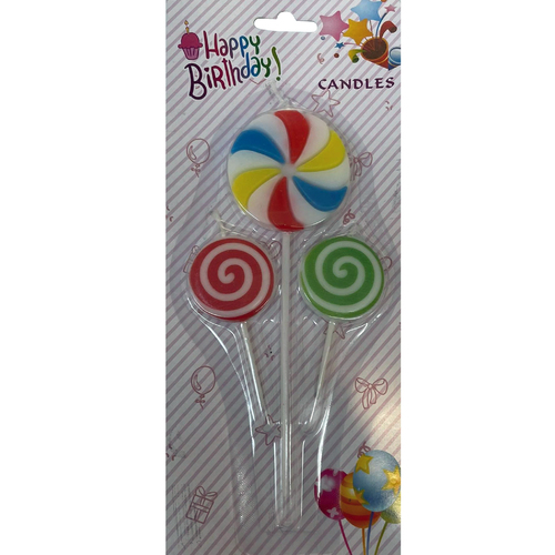Lollipop Candles  3PK