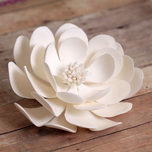 White Dahlia Sugar Flower
