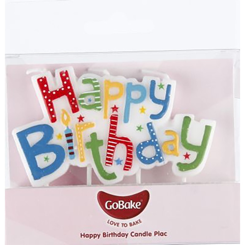Gobake Rainbow Happy Birthday Candles