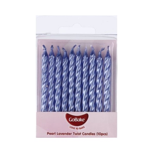 GoBake Pearl Lavendar Twist Candles