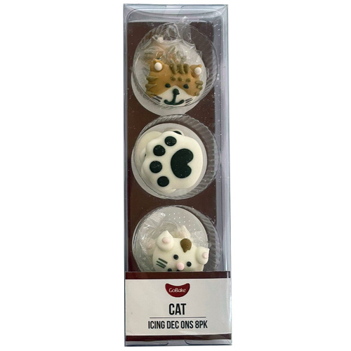 Cat Icing Decorations 8 Pieces