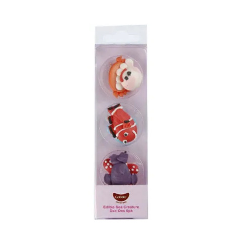 Sea Creatures Icing Decorations 6 Pieces