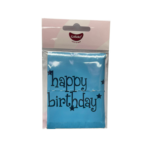Cake Frill Happy Birthday Blue