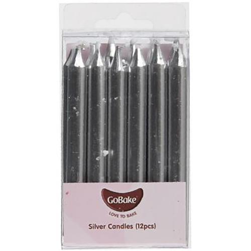 GoBake Large Silver Candles