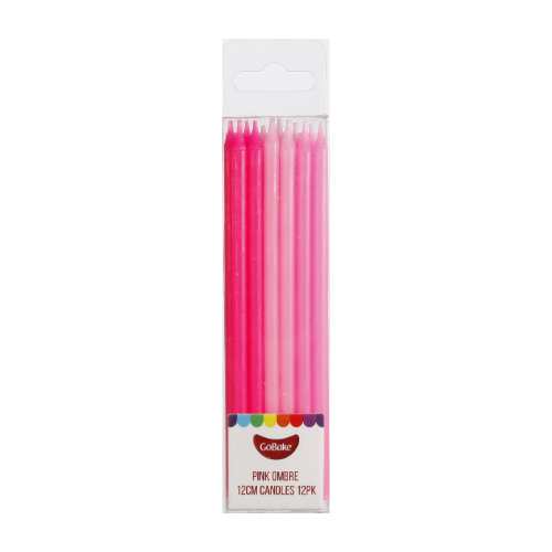 GoBake Pink Ombre 12cm Candles
