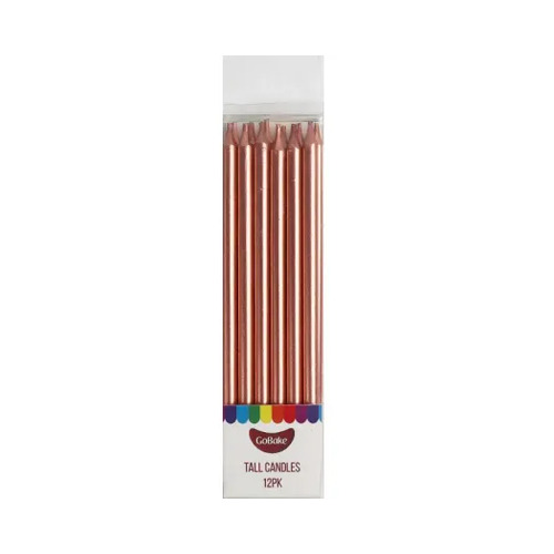 GoBake Rose Gold 12cm Candles
