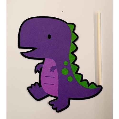 Purple Dinosaur Cake Topper