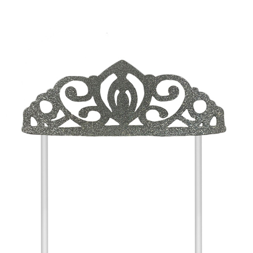 Crown Cake Topper Silver
