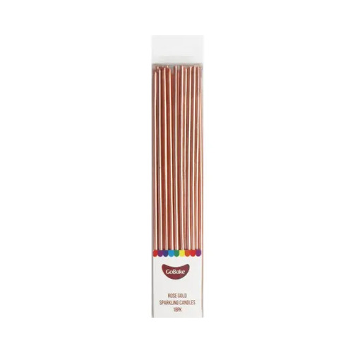 GoBake Rose Gold Sparkling Candles